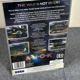 AMOK - Sega Saturn A+M+O+K With Registration Card Tested Good