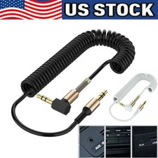 3.5mm Male to Male AUX Cable Cord L-Shaped Right Angle Car Audio Headphone Jack