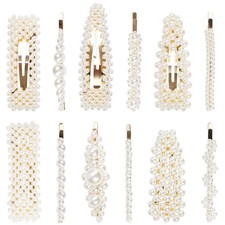 Belle Vous Mollette per Capelli (Confezione da 12) - Mollette con Perle per