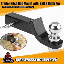 Trailer Hitch Mount with Ball & Pin 50mm Trailer Hitch Ball Fits 2 Inch Receiver