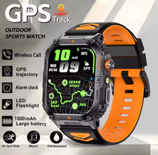 GPS Military Outdoor Sports Smart Watch for Men Waterproof Fitness Tracker Pro!