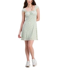 Hippie Rose Womens Floral Mesh Mini Dress