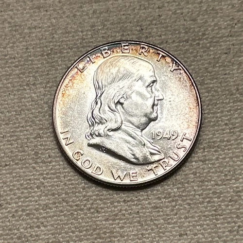 1949-P Franklin Half Dollar - BU/UNC 90% Silver 50C - Nice Bell Lines - MM