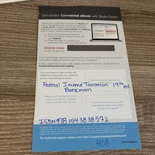408- EBOOK ACCESS CODE ONLY Federal Income Taxation by Joseph Bankman