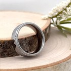 8mm Silver Tungsten Carbide Ring Polished Faceted Design Band for Christmas Gift — photo 3