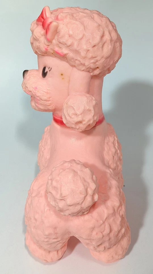 Vintage 1963 Sun Rubber Company Pink Poodle Dog Toy - Image 2 of 4