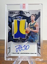2023-24 Panini Black Warriors Trayce Jackson-Davis Rookie Patch Auto SP #/25