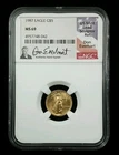 1987 Gold Eagle $5 NGC MS 69  1/10 oz Don Everhart Signature Label 6785