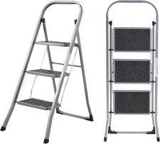 MasterWorx Step Ladder - 2/3/4 Heavy Duty Folding Step Ladders, Anti-slip, DIY