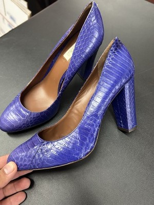 Lauren Ralph Lauren Women s Size 10B Viola III Snakeskin Embossed Block Heels