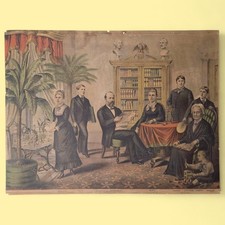 Antique 1882 Garfield Presidential Family Portrait Print Kurz Allison Chicago