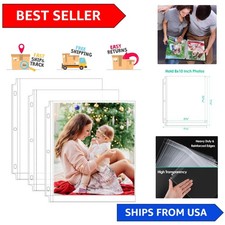Versatile 30 Pack Clear Photo Sleeves - 8x10 for Art History Preservation