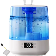 6L Humidifier Cool Mist Ultrasonic with Sensor Top Fill 60H & 28dB Quiet Runtime