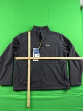 Slumberjack Jacket Mens XL Black Softshell Fleece Lined Full Zip Outdoor Coat