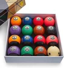 Black Edition Pool Balls, Billiard Balls, Grade AA+ 2-1/4" Regulation Size Set