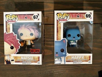Funko Pop Fairy Tail Happy #69 & Natsu #67 Hot Topic Exclusive Bundle Set