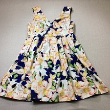 J Crew Dress Women's 10 Floral Sleeveless Multi-Color Lined Romantic Cocktails