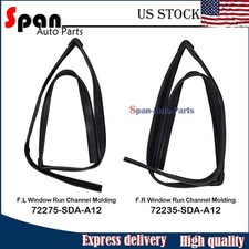 2pcs Front Window Run Channel Molding Lr Set For Honda Accord 2003-2007
