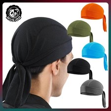 Motorcycle Wrap Biker Du Do Black Bandana Paisley Doo Rag Head Skull Cap Durag