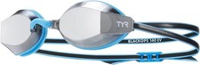 TYR  Blackops 140 EV Racing Mirrored Swim Goggles Junior Fit Silver/Blue/Black