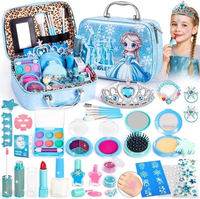 Kinder Make-up Set für Mädchen, 34 Teile Waschbar Ungiftig Mädchen Prinzessin Make-up Kit, UK