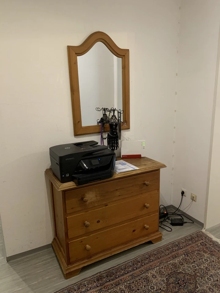 Kommode Mit Spiegel, Massivholz Fichte