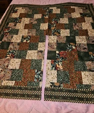 Square Christmas Tree Skirt Top Patchwork Cotton Fabrics Not Quilted 44" X 44"