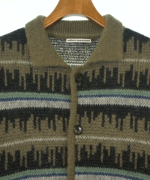 uniform experiment Cardigans KhakixBlackxLightGra… - image 4
