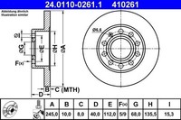 2 X Bremsscheibe ATE 24.0110-0261.1 FüR Audi A4 A4 Avant