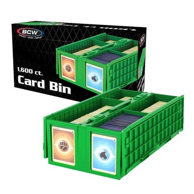 BCW Collectible Card Bin - Holds up to 1600 Cards | Large Single, Green