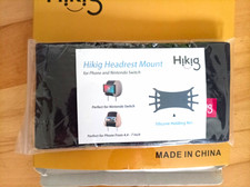 Hikig Headrest Mount for Nintendo Switch/Phone, Silicone Adjustable Strap, Black