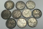 1892-93 COLUMBIAN EXPO COMMEMORATIVE HALF DOLLAR LOT / 10 COINS, 3 1892, 7 1893