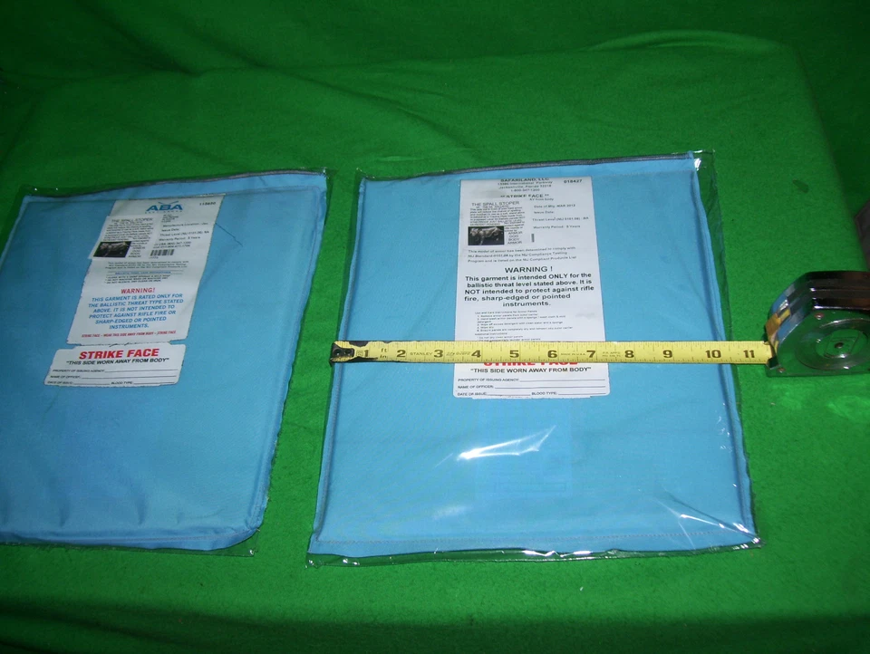 2 PC.of  BULLETPROOF Block Spall 2 Trauma Plate's Level IIIA 10X12 Body Armor  - Image 2 of 4