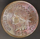 1902 INDIAN CENT FRESH FROM ORIGINAL COLLECTION TONED! -LOT AA-4750