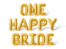 ONE HAPPY BRIDE Letter Balloon Banner - Wedding Shower Party Supply Decorations
