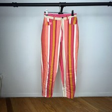 Women's Vintage Laura Ashley Orange Capri And Pink Cropped Pants Size 6