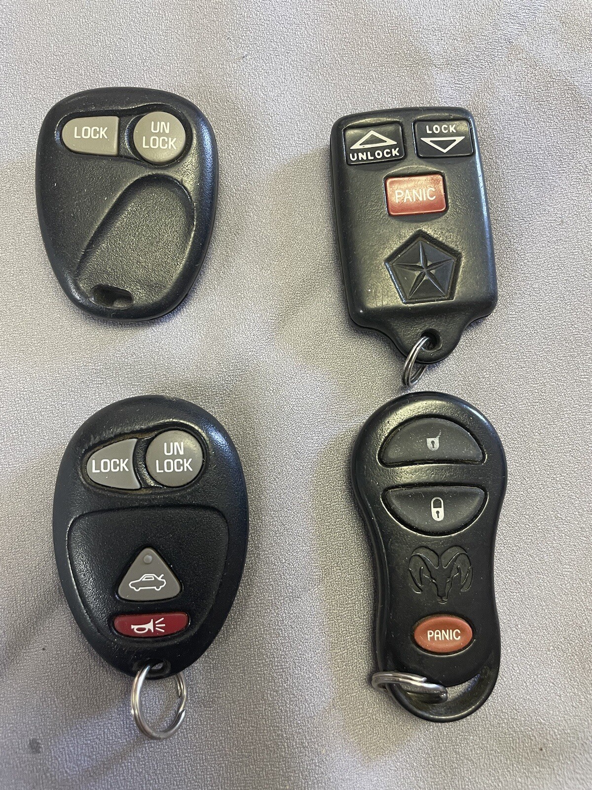 VEHICLE  KEY FOBS. Lot of 4 Various Makes