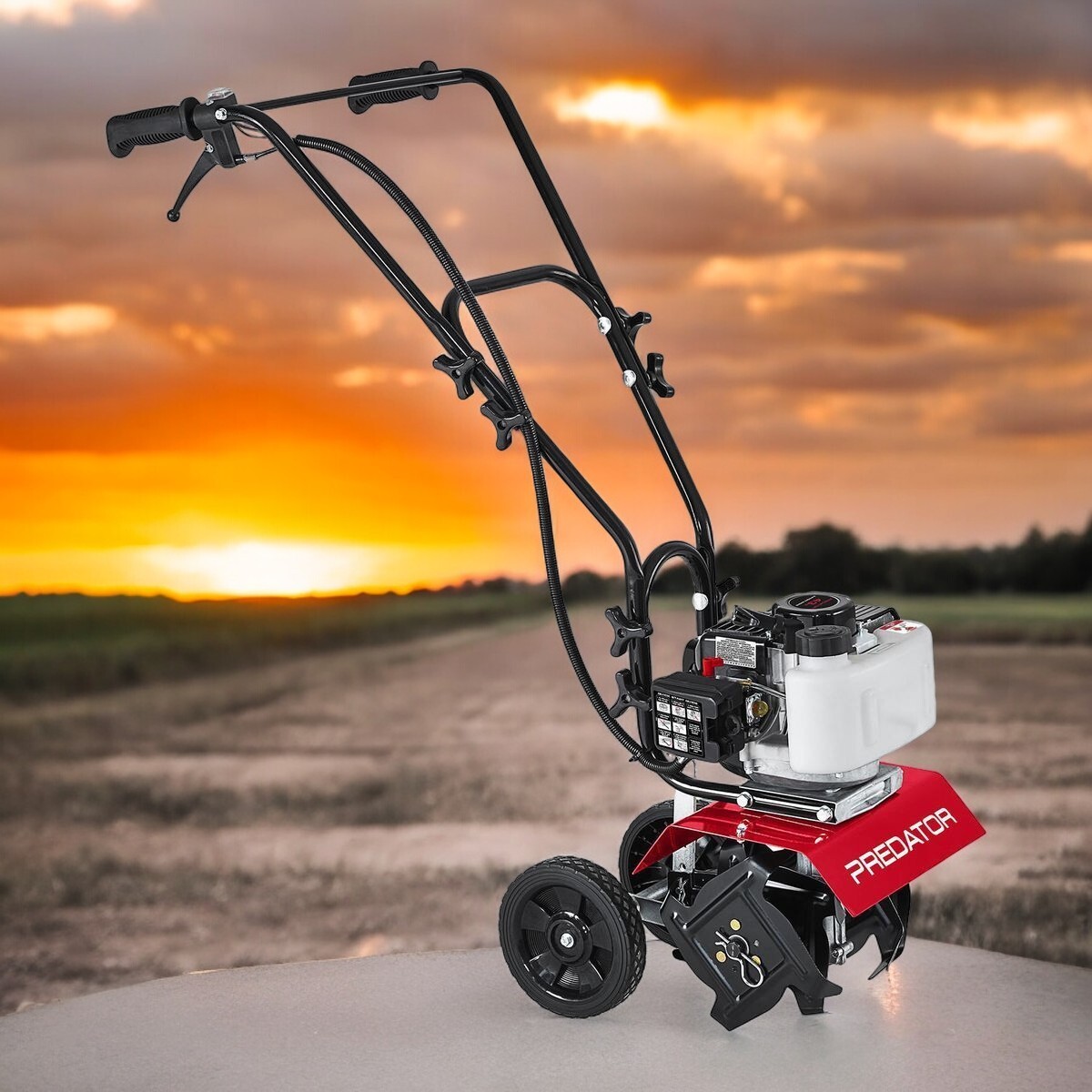 Predator Cultivator Gas Powered 2-stroke Engine 9 in. 43cc Lawn