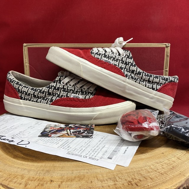 fog vans era red