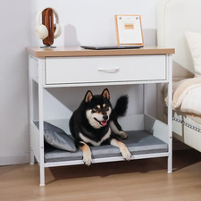 Stylish Dog Bed End Table with Storage Drawer for Small to Medium Dogs