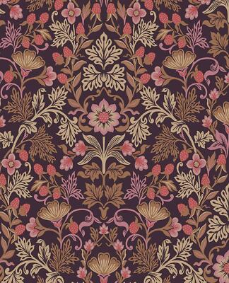 Eijffinger Tapete Posy 316003 rot lila Blatt Blätter Ornament Vliestapete 