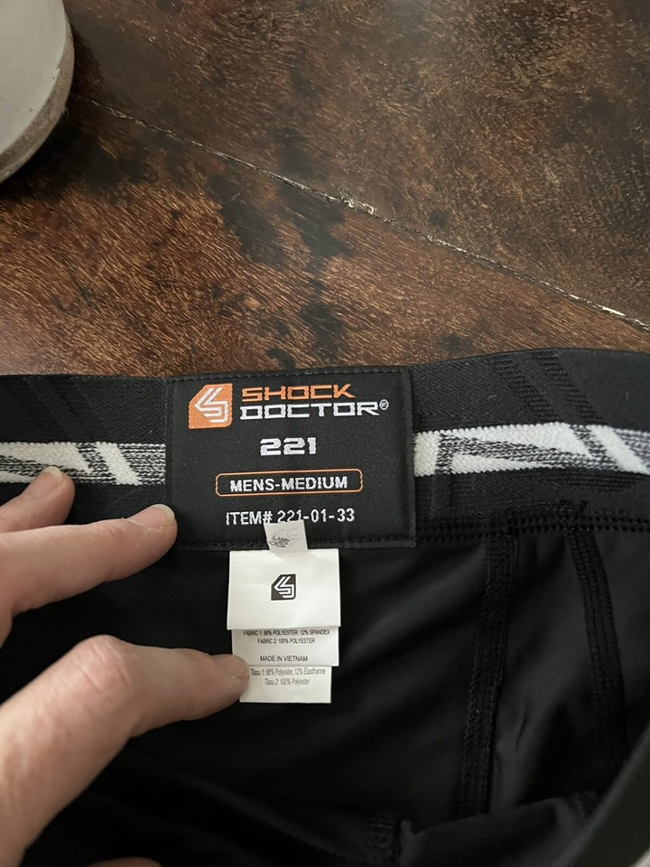 Short Compression Shock Doctor 221 Blanc Core Homme Medium Protection Baseball