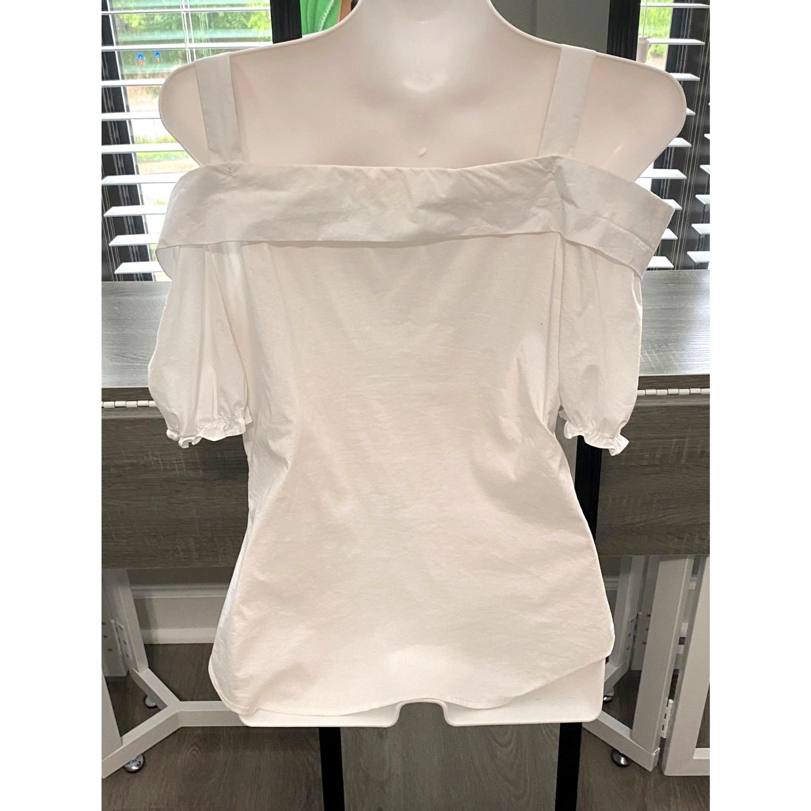 Mind Code white off-shoulder blouse, Size Medium - image 5