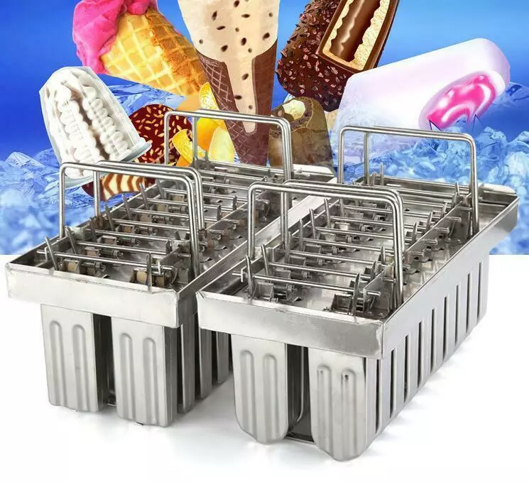 20pcs Stainless Steel Molds Ice Lolly Popsicle Ice Cream Stick