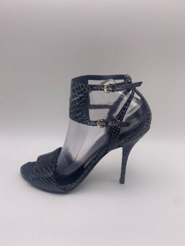 Sandales à sangle cheville Gucci Michelle Python chaussures - Photo 1 sur 10