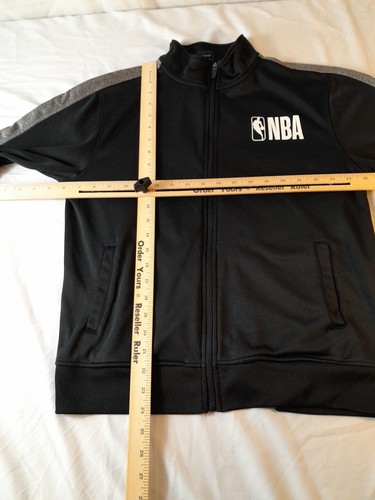 NBA JACKET YOUTH BOYS XL (18-20) BLACK W/ GRAY ZIPPER LONG SLEEVE - Picture 15 of 16