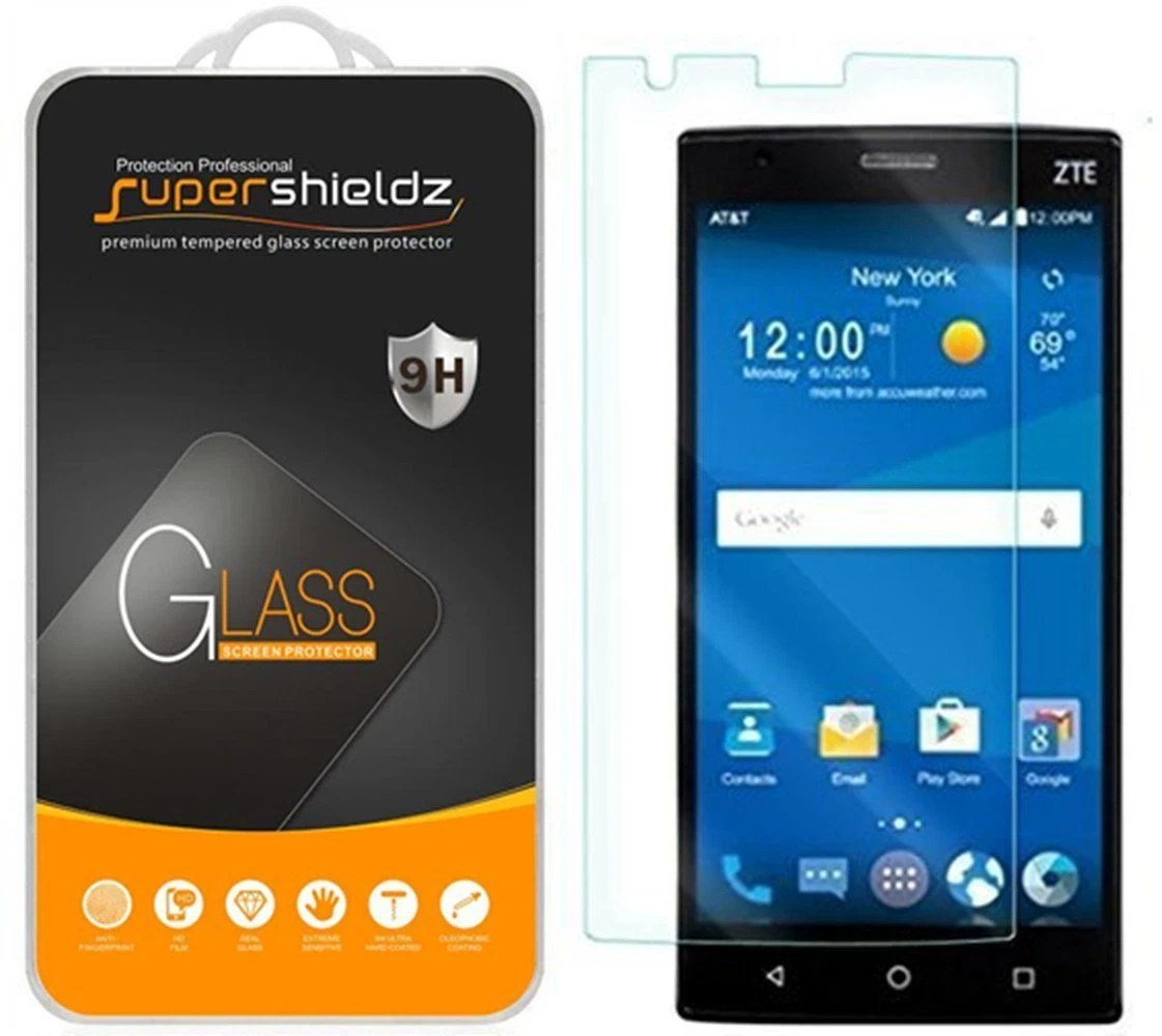 2-Pack Tempered Glass Screen Protector For ZTE MAX XL, MAX BLUE, BLADE MAX 3 | 9H Hardness
