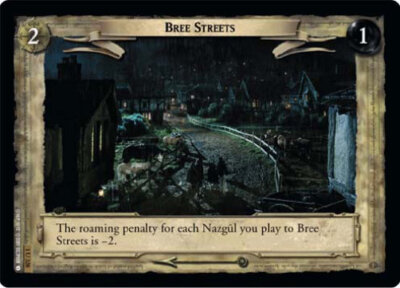 LOTR TCG FOTR FELLOWSHIP BREE STREETS 1U328 Foil M/GEM MINT Tip Top Shelf