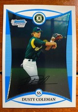 2008 Bowman Chrome Draft Prospects #BDPP46 Dusty Coleman DP Oakland Athletics