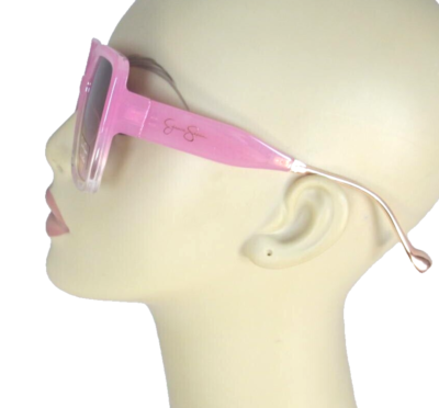 JESSICA SIMPSON Oversized Translucent Pink-Clear Square Rim 